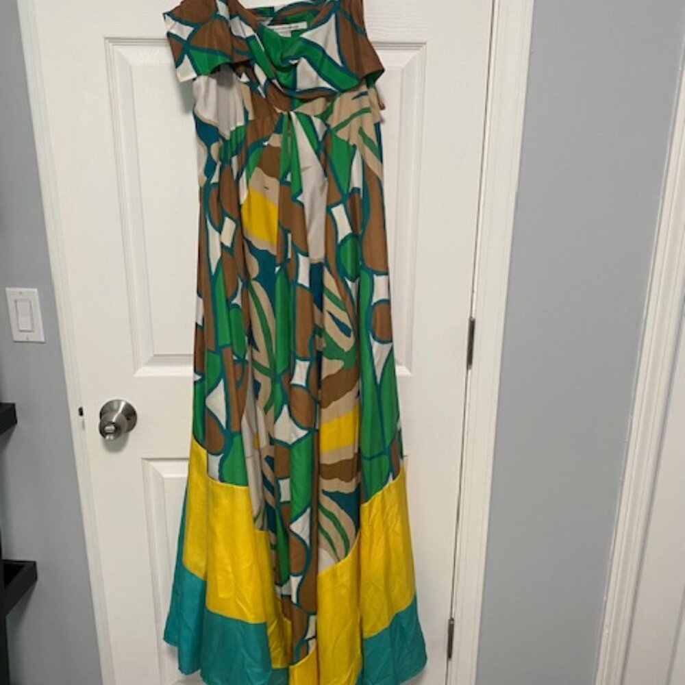 RARE VINTAGE Diane Von Furstenberg Silk Gown - Maxi - 14 - Picture 5 of 8